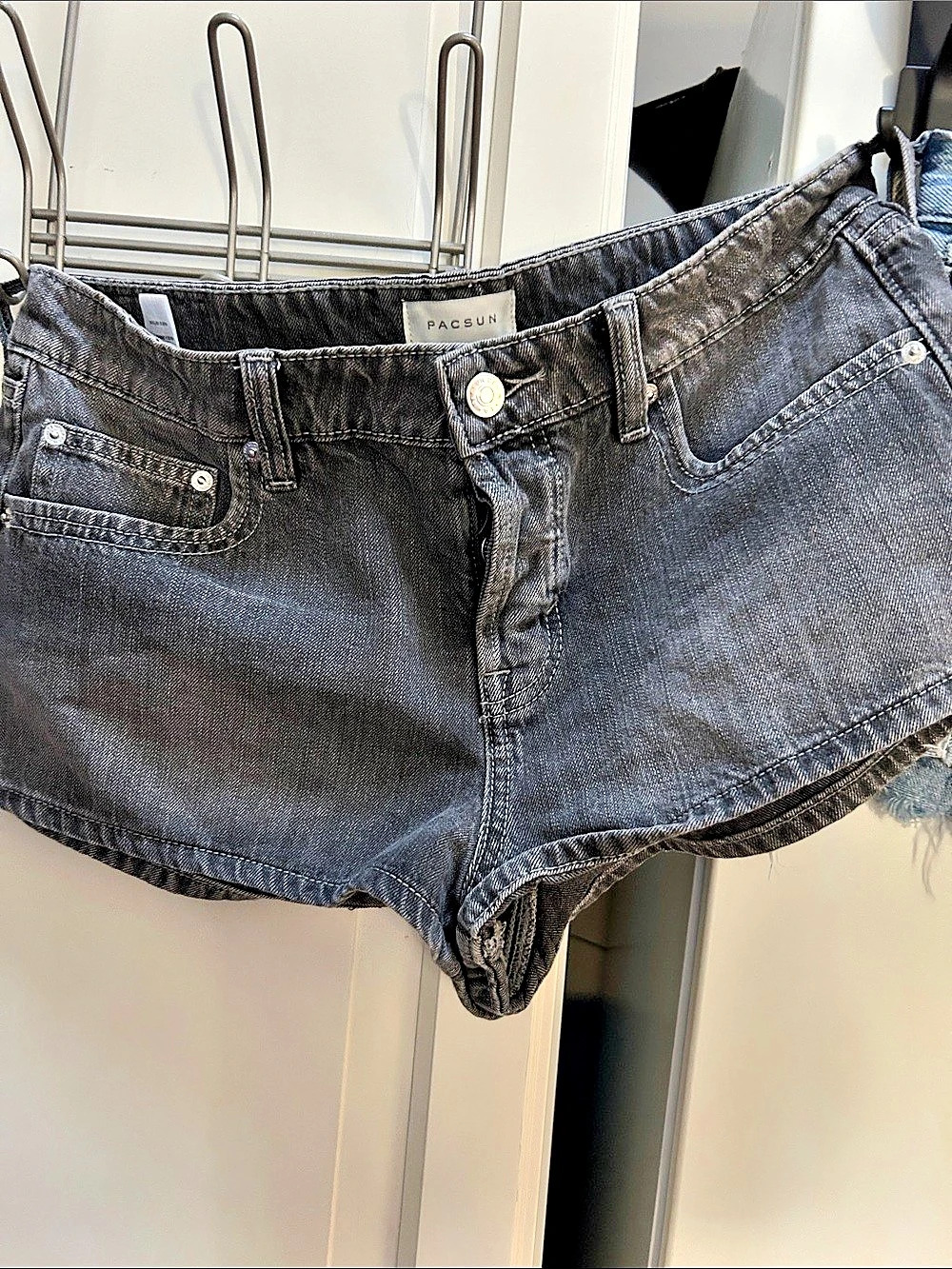 Pacsun Jamie Low Rise Jean Micro Shorts Gray
